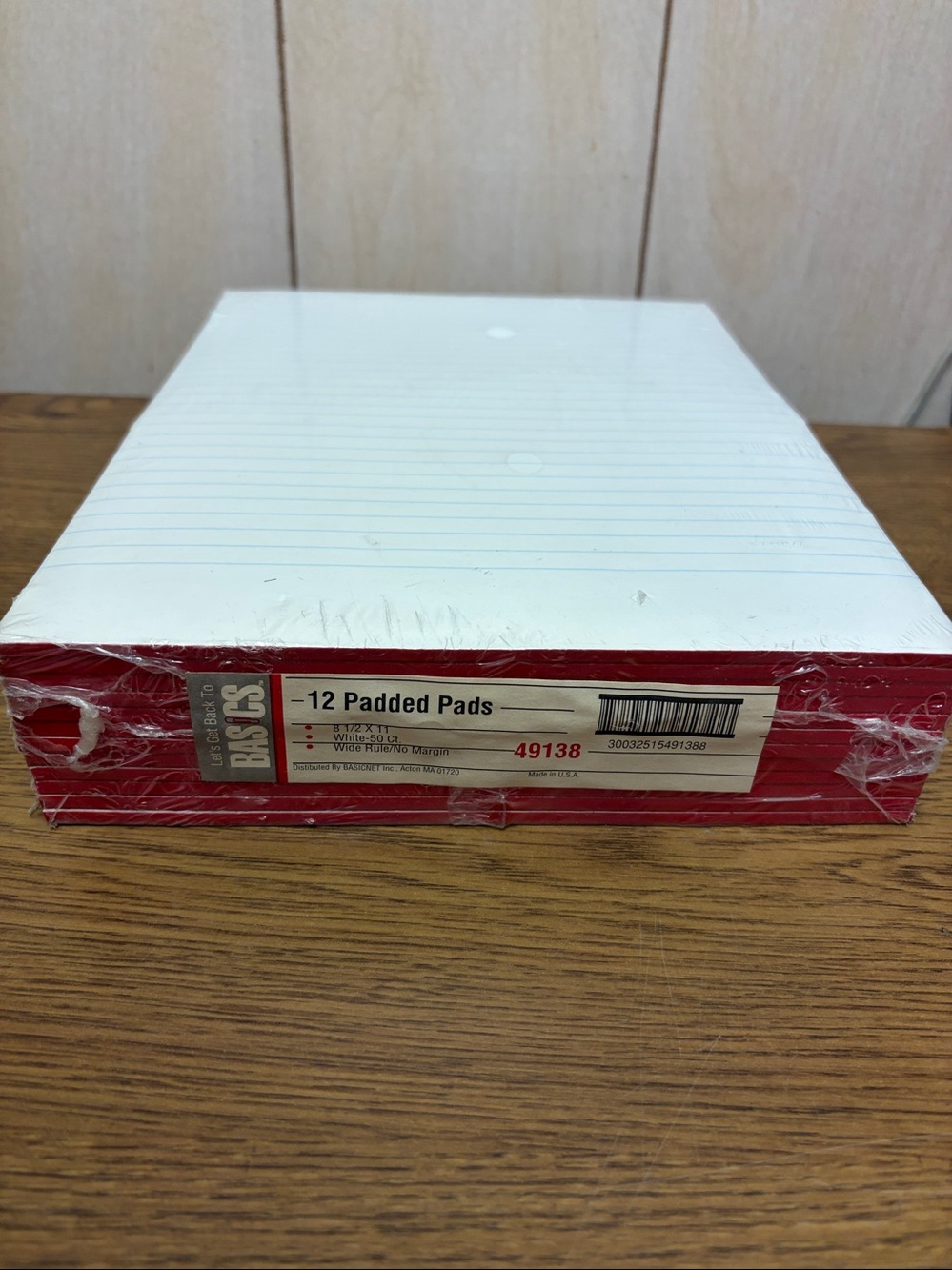 12-Pack White Ruled Writing Pads – 8.5 × 11 Inches – 50 Sheets Each